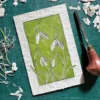 Snowdrop Linocut Print – January Birth Flower - Image 2
